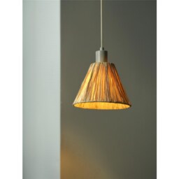 Osram Decor Raffia Pendant Ceiling Light E27 Green Max 1x15W LED Modern Indoor Brown Brown 1