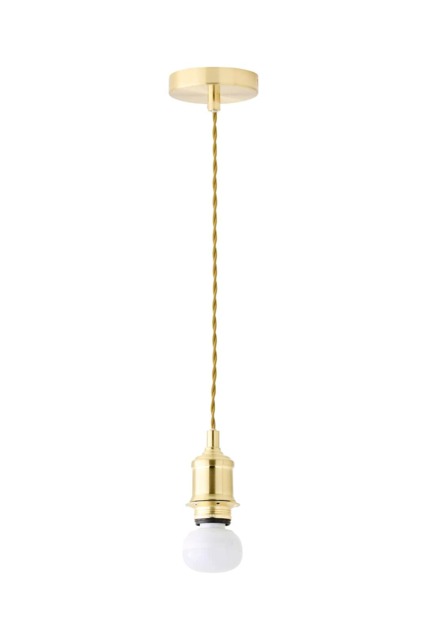 ValueLights Shaw Brushed Gold Rechargeable Ceiling Pendant Light