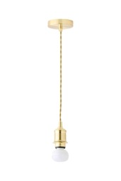 ValueLights Shaw Brushed Gold Rechargeable Ceiling Pendant Light
