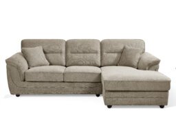 Beige Chenille 2C1 Corner Sofa with Chaise ELLIOT