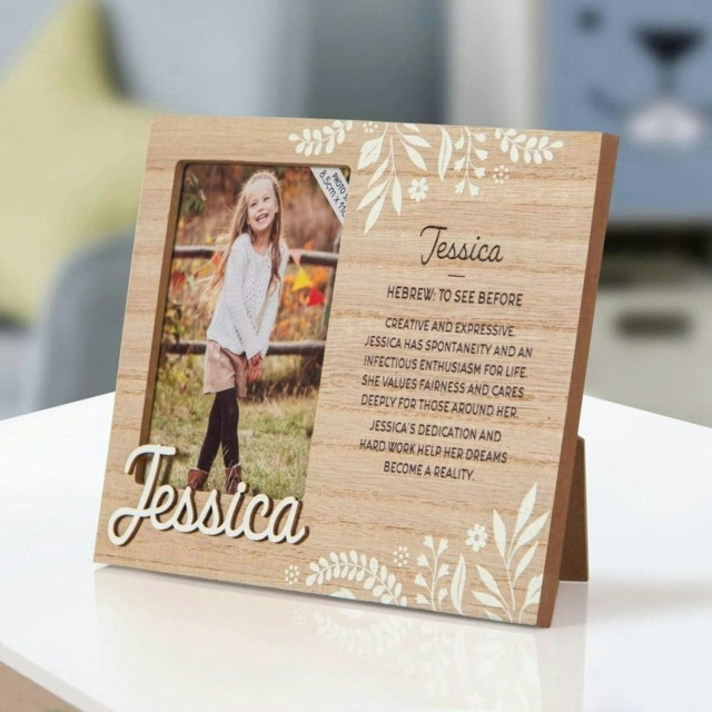 History & Heraldry Pre-Personalised Kids Wooden Picture Frame - Jessica