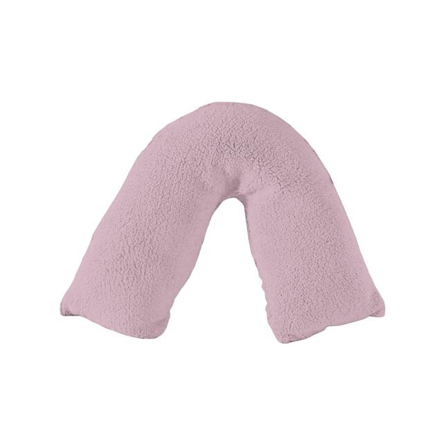 Teddy Bear Fleece Super Soft Cosy V Shape Pillowcase Pink Pink