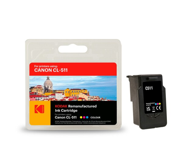 Kodak Remanufactured Canon CL-511 Colour Ink Cartridge Multi 1