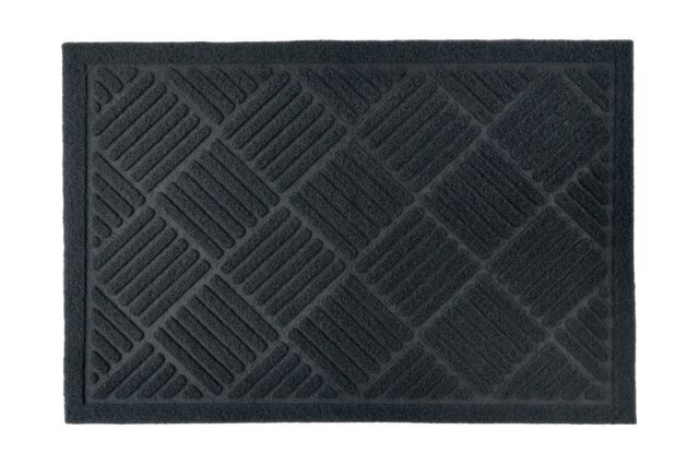 Cross Hatch Black Front Door Mat
