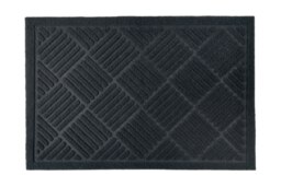 Cross Hatch Black Front Door Mat