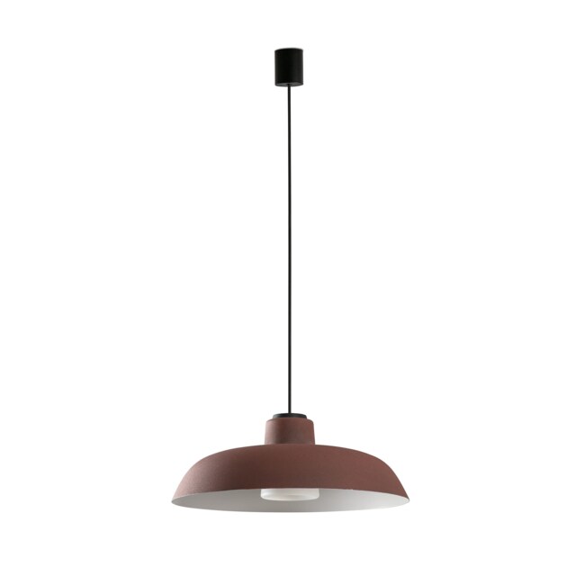 Saga Outdoor Pendant Ceiling Light Rust Brown E27 IP65