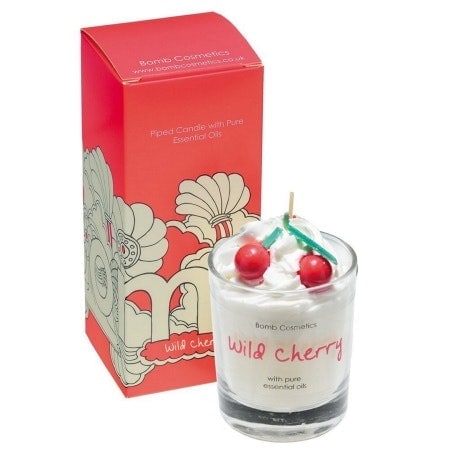 Bomb Cosmetics Piped Scented Candle Wild Cherry