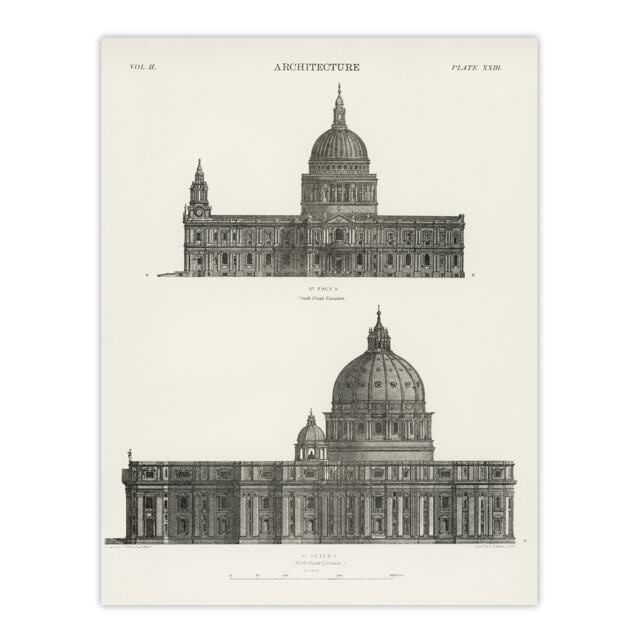 "St Paul St Peters Encyclopaedia Britannica Wall Art Poster Print 12X16"""