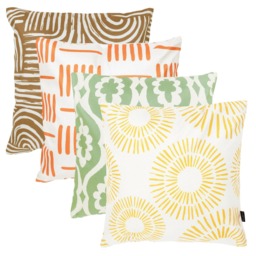 4PK Cushion x1 Curve, x1 Golden Sun, x1 Lines, x1 Damask