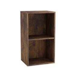 Wooden Bookcase Shelving Display Storage Shelf Unit Wood Shelves Multi Rustic Brown - 2 Shelf 1