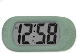 Acctim Silicone Digital Alarm Clock Smartlite Crescendo Alarm Easy Read Jumbo Display Silicone Case Green Pale Green
