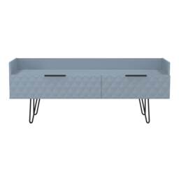 Islay 2 Drawer TV Console Unit in Denim Blue (Ready Assembled) Blue Denim Blue