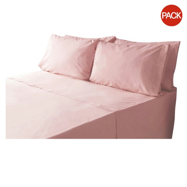 Belledorm Housewife Pillowcase (Pack of 2) - Blush - 51cm x 76cm
