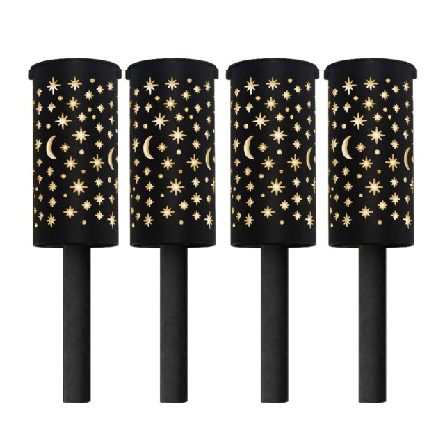Gardenwize Solar Night Sky Stake Lantern Garden Lights 4 Pack