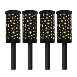 Gardenwize Solar Night Sky Stake Lantern Garden Lights 4 Pack