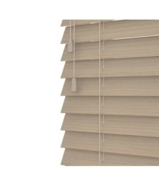 240cm Northern Oak Wooden Venetian Blinds With Strings (130cm drop) Grey Grey