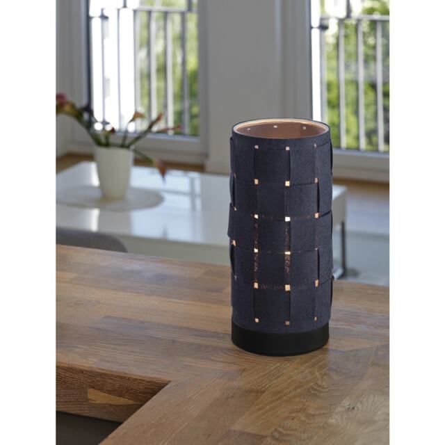 Osram Decor Felt Weaving Tube Table Lamp E14 Dark Grey Modern Bedside Light
