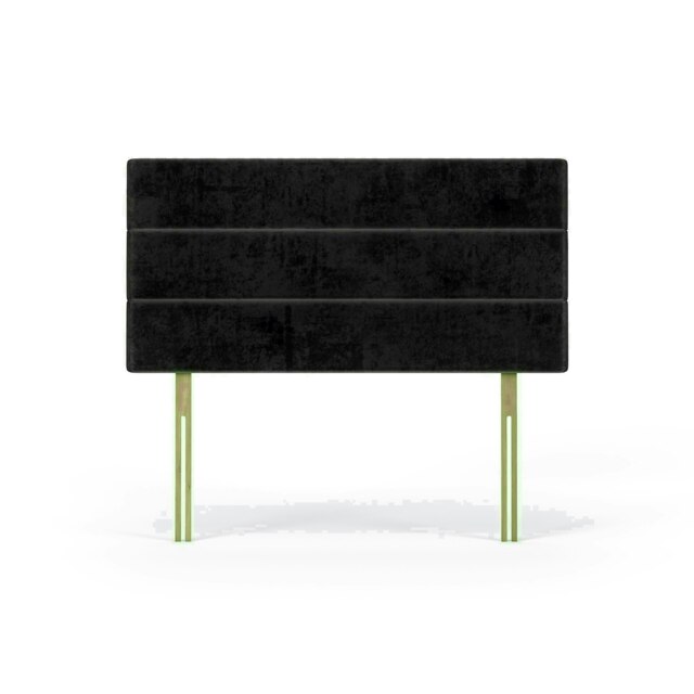 Milan Black Naples Velvet Headboard Super King Multi