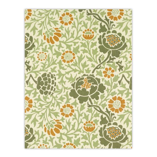 "Grafton 1883 Floral Motif Vintage Wall Art Print William Morris 24x32"""