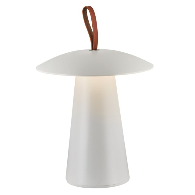 Nordlux Ara Outdoor Table Battery Light White Aluminium Intergrated LED Touch Dimmer, IP54