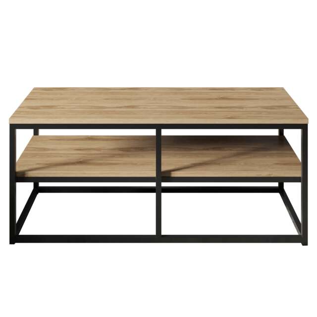 Decorotika Forteus Coffee Table with Metal Frame - 110.4 cm L x 47 cm H x 52 cm D