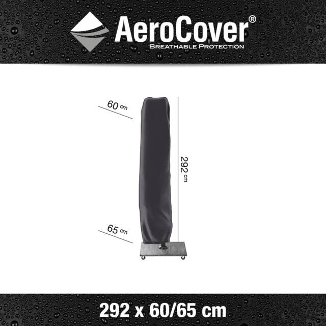 Platinum AeroCover Waterproof and Breathable Ripstop Polyester Cover for Free-Arm Parasol W65 x D65 x H292 cm