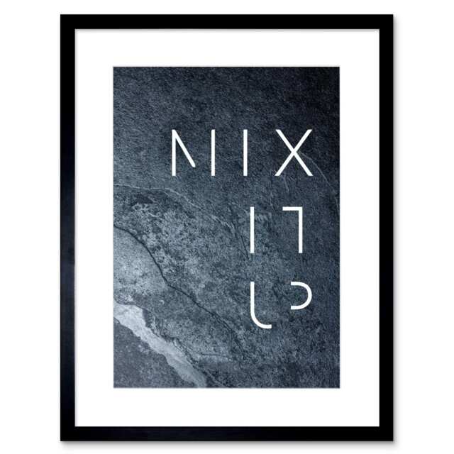 "Slate Board Mix It Up Stylish Modern Kitchen 9x7"" Black Framed Wall Art Print"