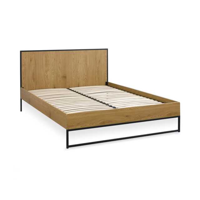 Summit Oak/Black Bed Frame - King (150cm)