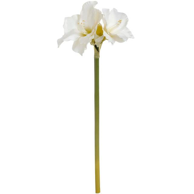 Hill Interiors Single Artificial Amaryllis Flower Stem - White - One Size