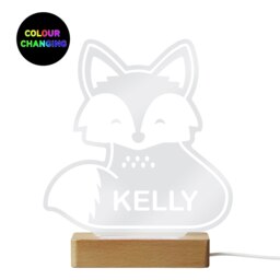 Fox Wooden Based LED Light