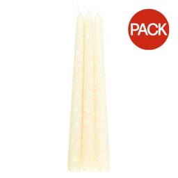 Something Different Carrot Patch Daisy Taper Candle (Pack of 3) - White/Yellow - One Size White One Size