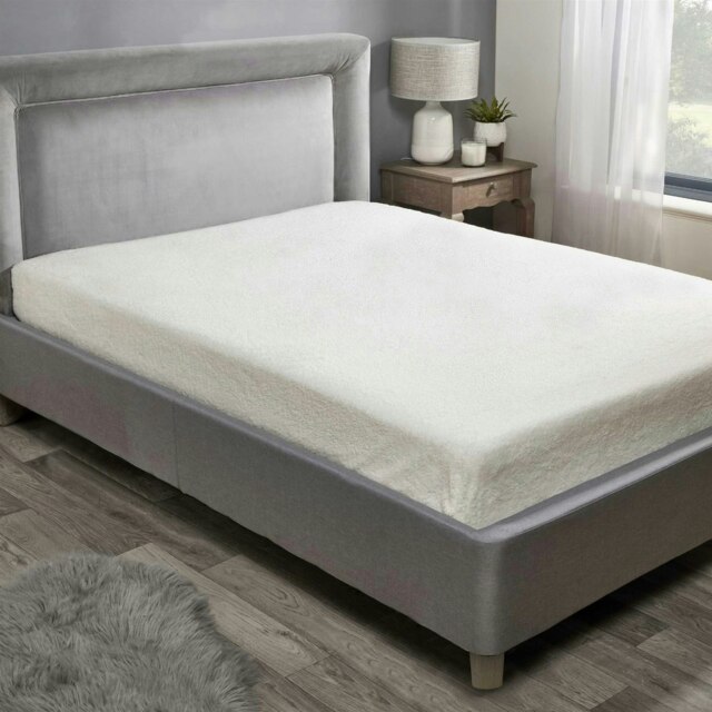 Teddy Fleece Fitted Sheet Sherpa Bed Sheets - Cream - Single