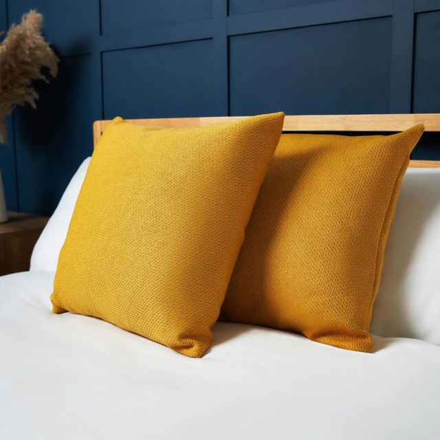 BHS Snow Fleece Cushion, Yellow