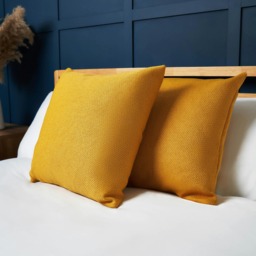 BHS Snow Fleece Cushion, Yellow