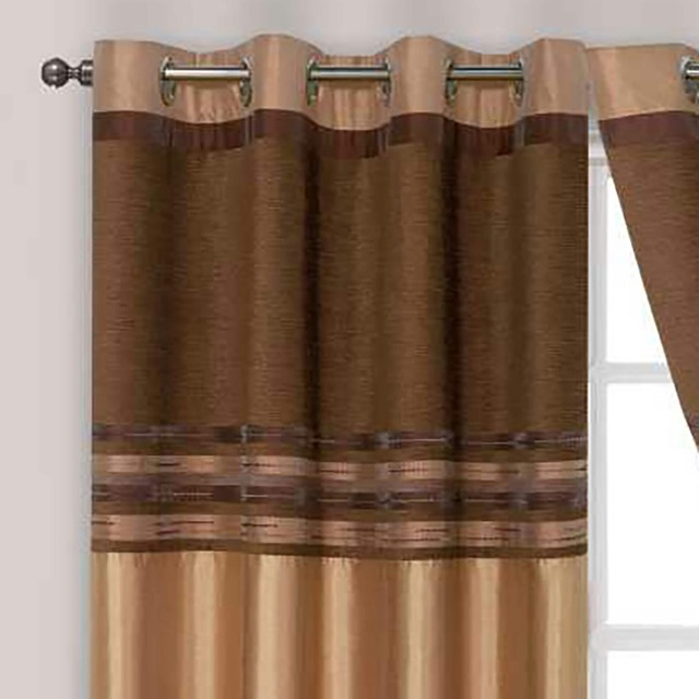 Intimates Renatta Ready Made Eyelet Curtains - 168cm x 183cm Cream Latte