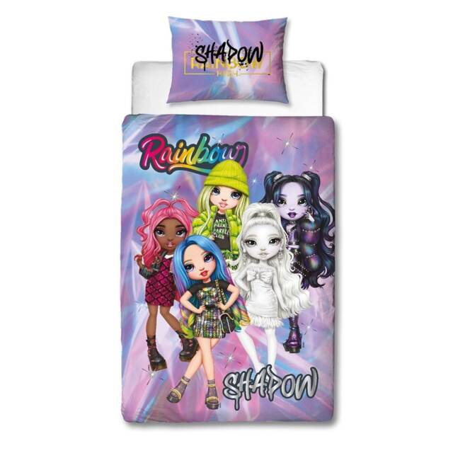 Rainbow High Duvet Cover Set Pink Pink/Purple/Multicoloured Single 1