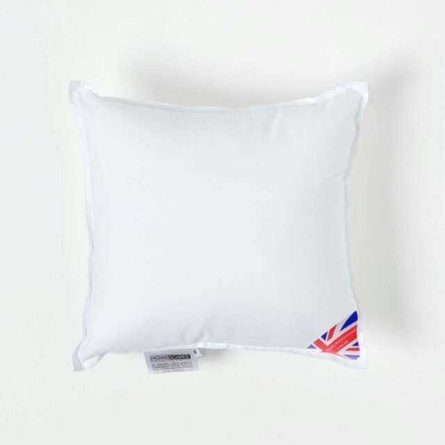 "Homescapes Luxury Super Microfibre Cushion Pad Insert Inner 35 x 35 cm (14 x 14 inches) White 35 x 35 cm (14 x 14"")"