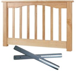4ft6 Double Beech wood finish solid,chunky headboard bed head end board.