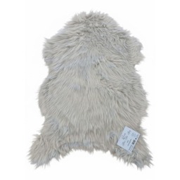 Faux Rabbit Fur Rug Silver Grey Light Grey 60x90cm 1