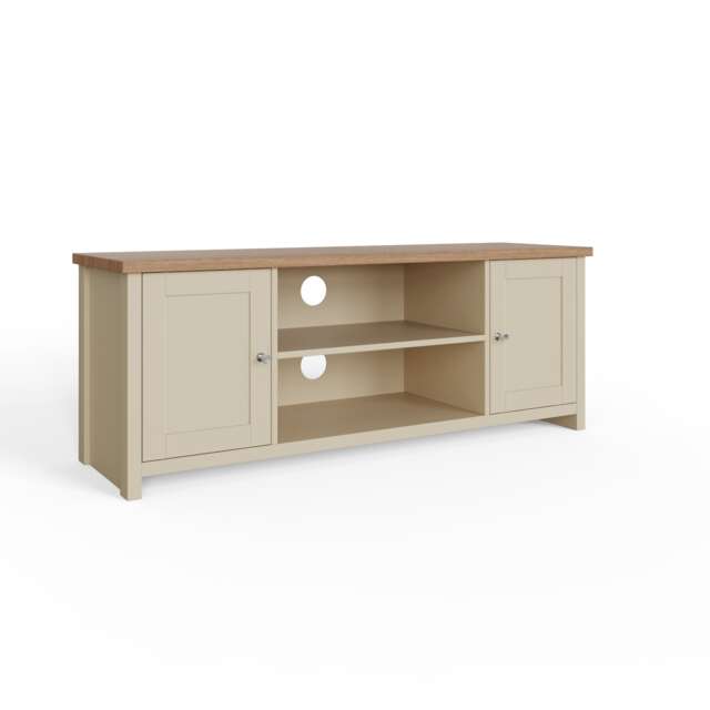 Lancaster Large TV Cabinet Cream Cream