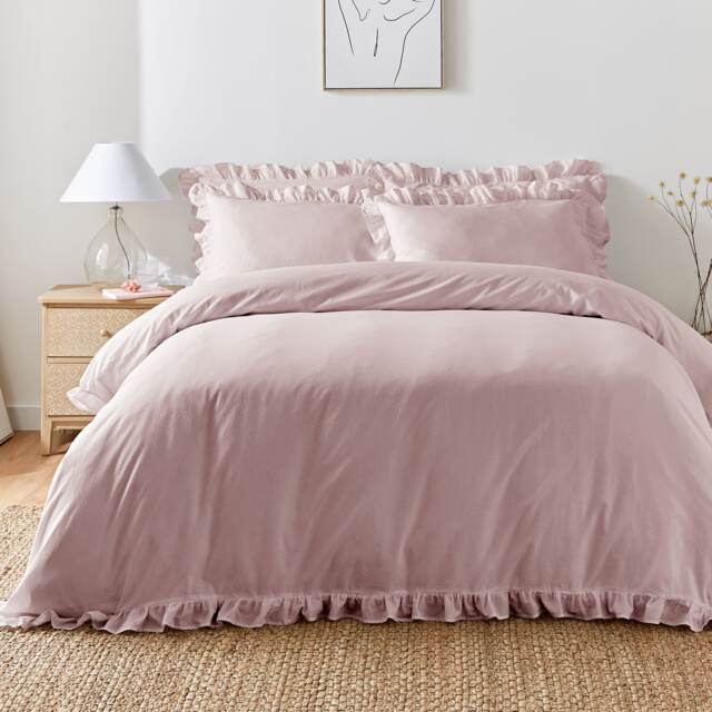 Appletree Cassia Frill Duvet Cover Set Lavender