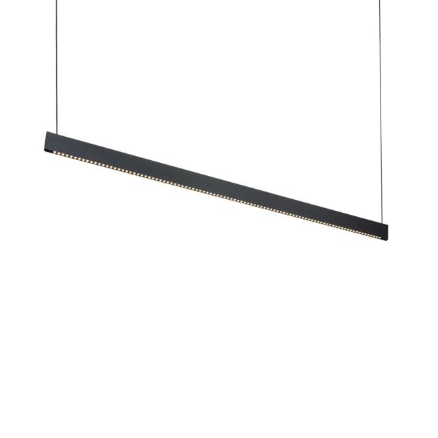 Steel Wide LED Bar Pendant Ceiling Light Black 3000K