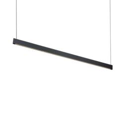 Steel Wide LED Bar Pendant Ceiling Light Black 3000K