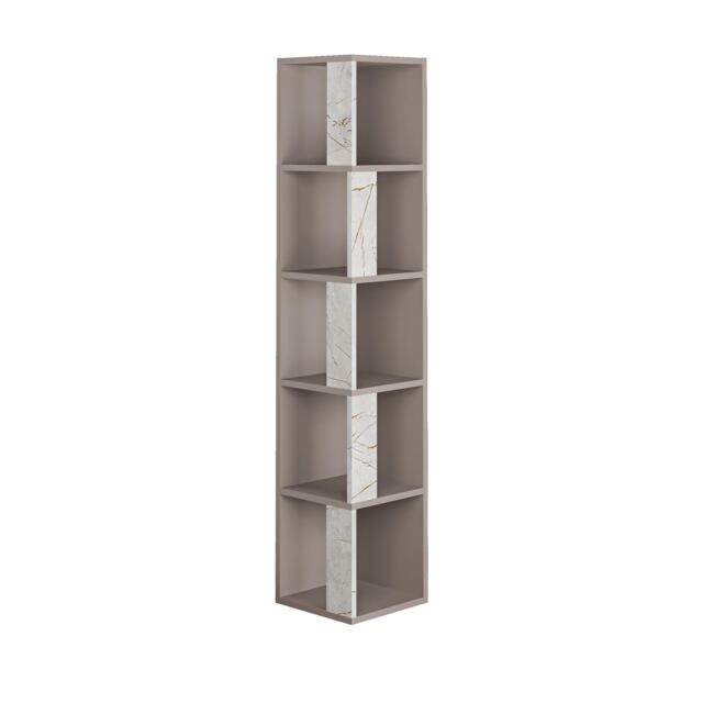 Decortie Piano Bookcase 31x31x159cm Mocha Grey