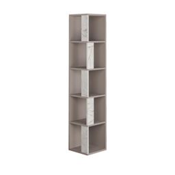 Decortie Piano Bookcase 31x31x159cm Mocha Grey