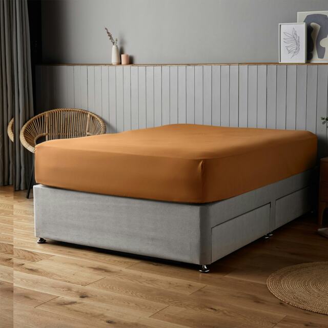 Silentnight Supersoft Fitted Sheet, Terracotta