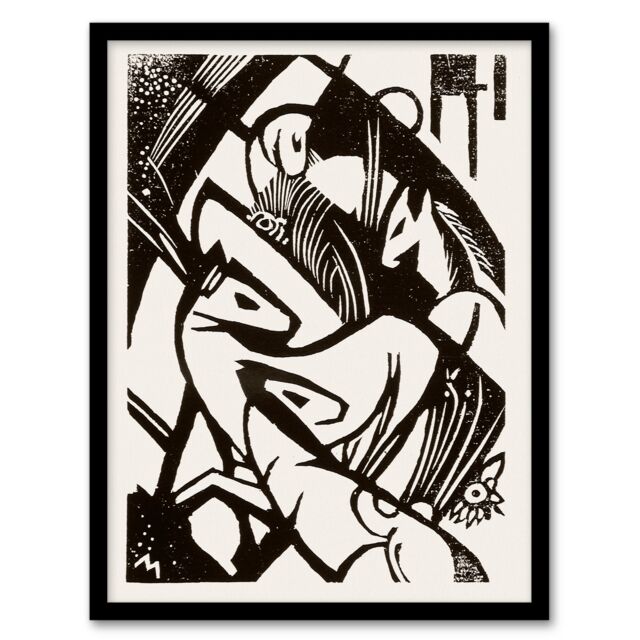 Franz Marc Framed Wall Art Print Horses 1912 Abstract Painting Home Décor