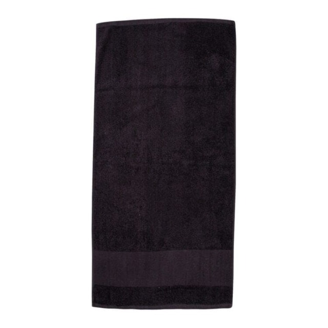 Towel City Printable Border Bath Towel - Black - One Size
