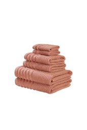 Linear 6 Piece Cotton Towels Bale Set Soft and Absorbent Red Bath towel