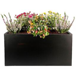 Window Box Light Concrete Black Outdoor Garden Planter H20.5 L50 W20 cm, 21 ltrs Cap.